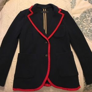 Rag and Bone navy blazer with red trim